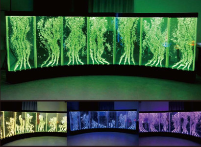 Wandpaneel Wasserblasen LED Wände Designer Wasser Wand Beleuchtete