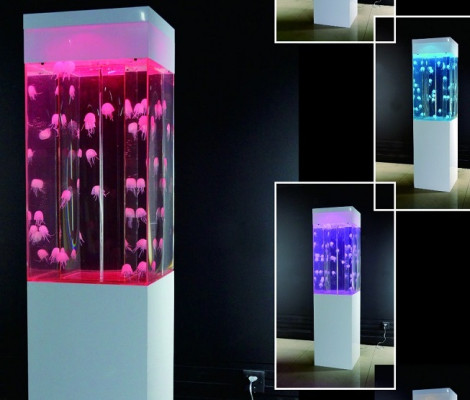 Design Aquarium Wassersäule Wasser Säule Dekoration Quallen Wasserwand