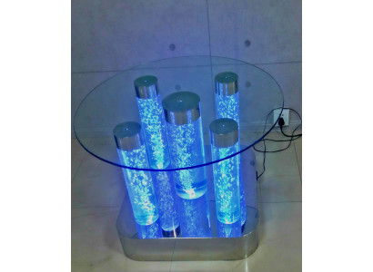 Water Design Tisch Couchtisch Wasser Säulen Säule Sofa Tische LED