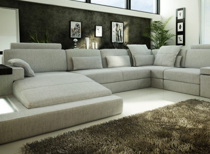 Design Sofa Ecksofa + USB Couch Garnitur Polster Sitz Ecke Sofas Wohnlandschaft