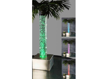 Led Design Sprudel Wassersäule 60cm Wasser Säulen Beleuchtet Tisch Palme Pflanze