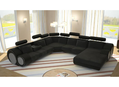 Sofa Designer Wohnlandschaft U-Form Couch Ecksofa Polster Garnitur Eckgarnitur