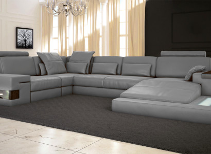 Ecksofa Sofa Couch Polster U Form Wohnlandschaft Design Couchen XXL Big