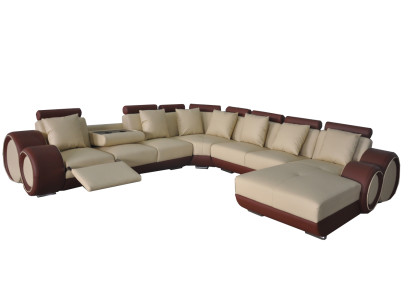 Couch Eck Sofa Leder Eck Garnitur Ecke Landschaft Polster Deko Design Wohn