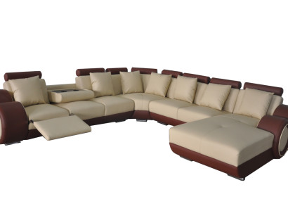 Couch Eck Sofa Leder Eck Garnitur Ecke Landschaft Polster Deko Design Wohn