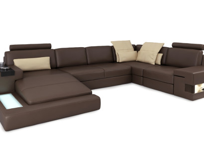 Ledersofa Ecksofa Sofa Couch Polster Bellini xxl big Wohnlandschaft Ecke Sofas