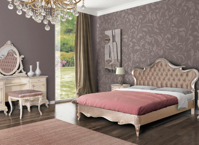 Luxus Schlafzimmer Set Bett Nachttische Hocker Schminktisch Spiegel Komplett Neu