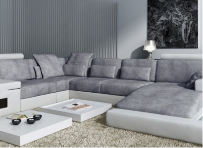 Ledersofa Polster Eckcouch Garnitur Wohnlandschaft Ledersofa Design Couch Neu