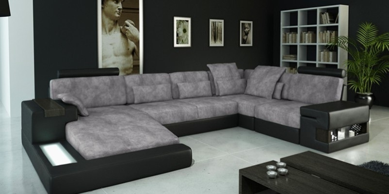 Ledersofa Polster Eckcouch Garnitur Wohnlandschaft Ledersofa Design Couch Neu