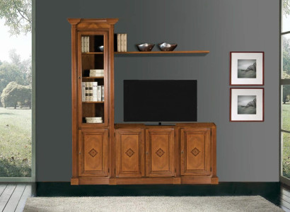 Schrank Vitrine Holz Wohnzimmer Möbel TV Schrankwände Moderne Design Wohnwand