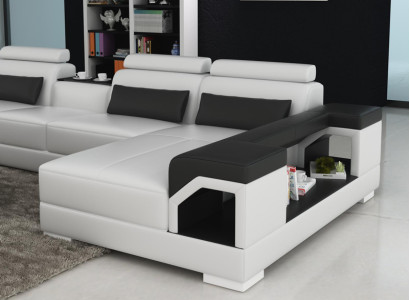 Ledersofa Couch Wohnlandschaft Ecksofa Eck Garnitur Design Modern Sofa G8010 Neu