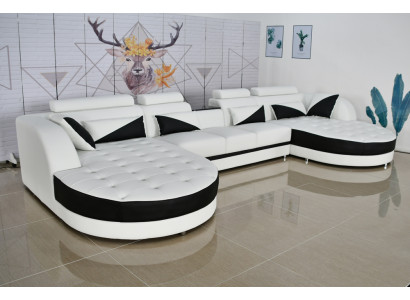 Wohnlandschaft Eck Sofa Design Modern Sofa Couchen Ecksofa U-Form Stoff Couch