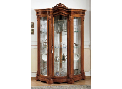Vitrinen Glas Schrank Vitrine Wohnzimmer Holz Anrichte Italienische Möbel Regal