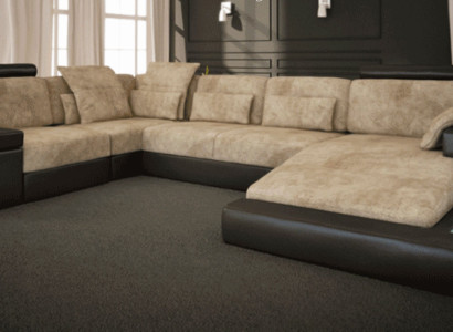 Ecksofa Big Wohnlandschaft Couch Sofa Polster Sitz Leder U Form Wohnzimmer Neu