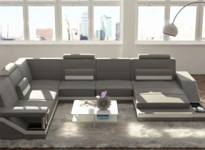 Designer U-Form Couch Ecksofa Polster Garnitur Eckgarnitur Sofa Wohnlandschaft