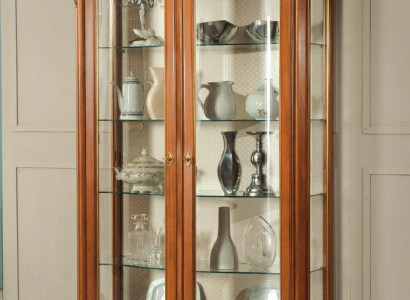 Massivholz Vitrinen Glas Schrank Echtholz Vitrine Wohnzimmer Möbel Anrichte Neu