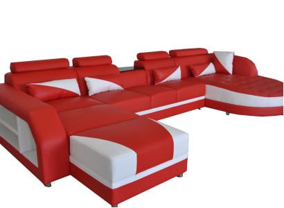 Sofa Ecksofa Design Polster Eckcouch Eckgarnitur Wohnlandschaft Couch UForm +USB