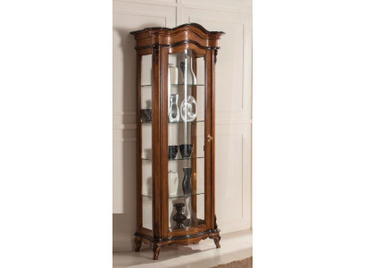 Wohnzimmer Möbel Massive Holz Vitrinen Glas Schrank Echtholz Anrichte Vitrine