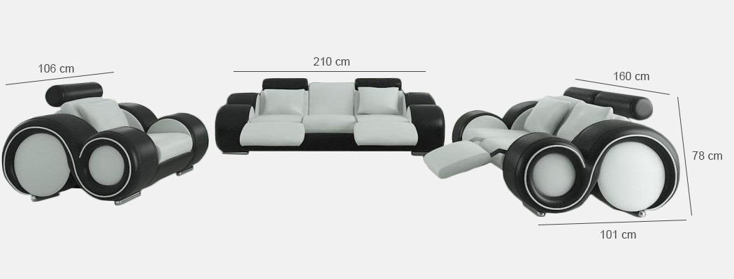 Patentiertes Design Sofagarnitur Komplett Wohnzimmer Set Couch Sofa Garnitur Neu