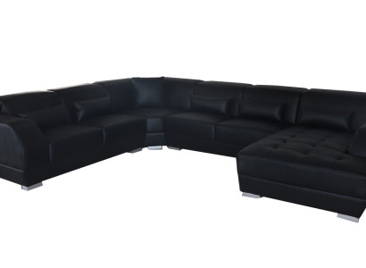 Eck Couch Sitz Leder Polster Design Ecke Garnitur Wohnlandschaft Sofas Neu Sofa