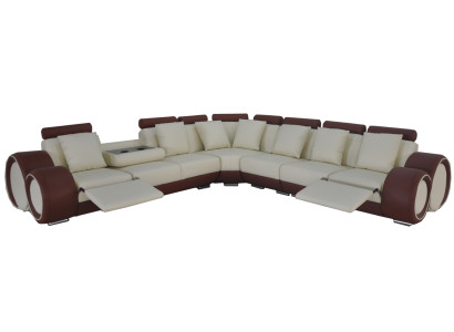 Design XXL Leder Polster Sitz Zimmer Eck Wohn Sofa Couch Designer