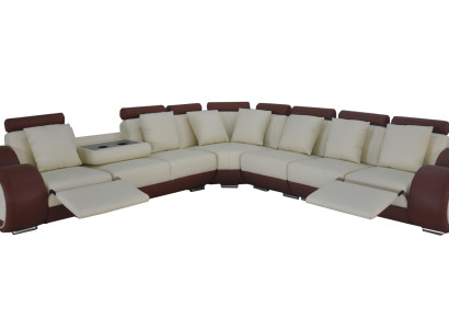 Design XXL Leder Polster Sitz Zimmer Eck Wohn Sofa Couch Designer