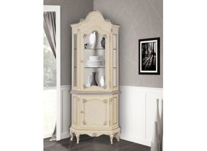 Vitrinen Massive Holz Glas Schrank Echtholz Vitrine Wohnzimmer Möbel Anrichte