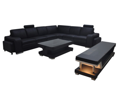 Leder Couch Wohnlandschaft Eck Garnitur Design Sofa L-Form A1109B Sofas Couchen