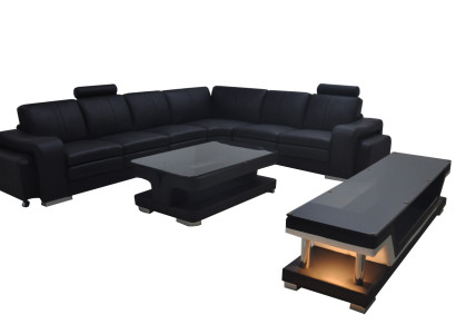 Leder Couch Wohnlandschaft Eck Garnitur Design Sofa L-Form A1109B Sofas Couchen