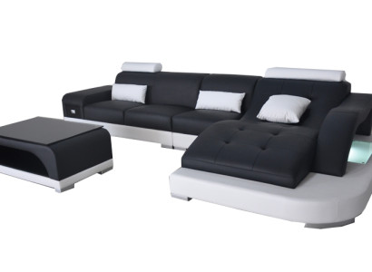 Eck Sofa Polster Tisch Couchen Sofas Wohnlandschaft + USB Luxus Garnitur Ecke