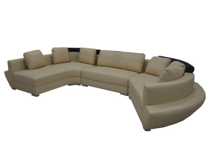 Runde Eck Sofa Couch Polster XXL Big Rund Couchen Wohnlandschaft U Form A1137