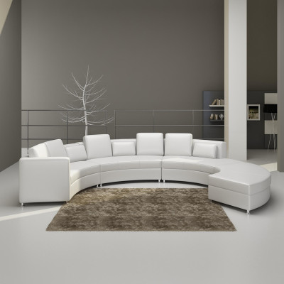 Ledersofa Couch Wohnlandschaft Ecksofa Eck Garnitur Design Modern Sofa A1102