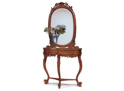 Italienische Möbel 2tlg Set Möbel Stil StileElisa Konsolentisch Spiegel Holz Neu