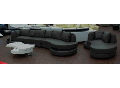 Wohnlandschaft Couch Polster Ecksofa Insel Sofa Ledersofa Eckgarnitur Neu PRII-S