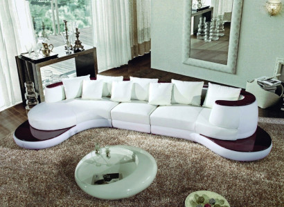 Rundsofa Sofa Couch Runde Polster Couchen Garnitur Ecksofa Sitz Ecke Rund Neu