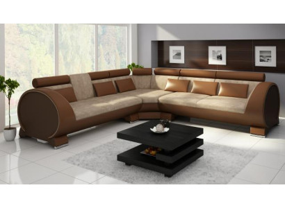 Ecksofa VIGO Sofa + USB Eckgarnitur Ledersofa Leder Textil Stoff LT01 Eckcouch