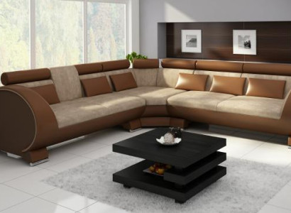 Ecksofa VIGO Sofa + USB Eckgarnitur Ledersofa Leder Textil Stoff LT01 Eckcouch