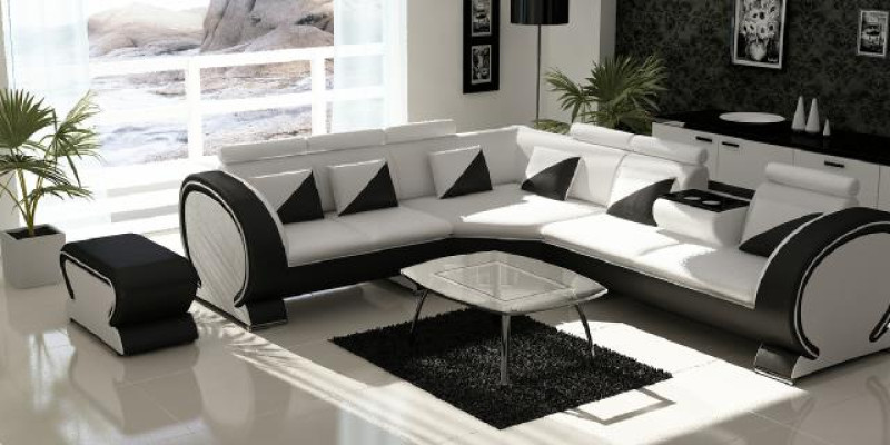 Designer Ecksofa Wohnlandschaft Sofa + USB Polster Garnitur Lounge Sofas Couchen