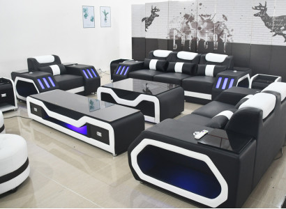 Sofagarnitur Set 3+2+1 Sitzer Couchtisch Garnitur Design Moderne 4tlg Modernes