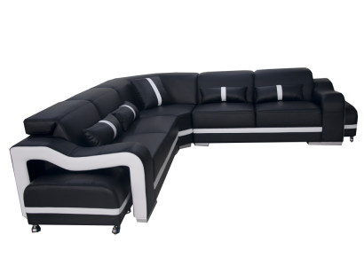 Ledersofa Couch Wohnlandschaft Garnitur Modern Design Ecke Sofa L-Form