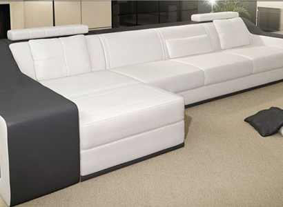 Ledersofa Couch Wohnlandschaft Ecksofa Eck Garnitur Design Modern Sofa B2017B