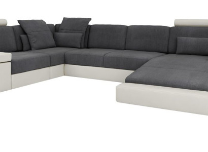 Ecke Ecksofa U-Form Wohnlandschaft Sofa Couch Polster Stoff Sofas Leder Neu