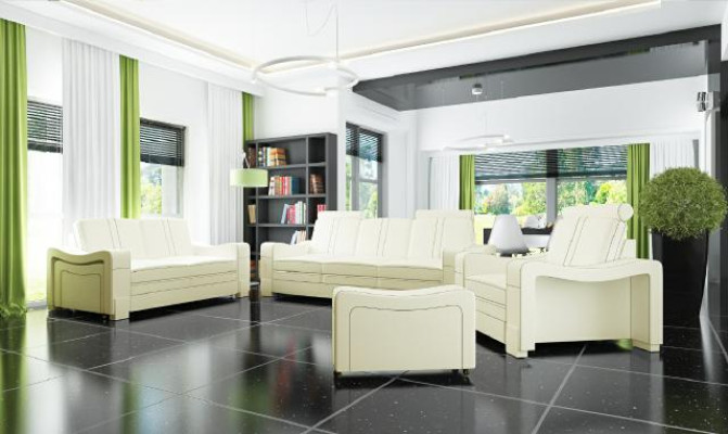 LEDERSOFA Maßanfertigung SOFA SOF 3+2+1 USB COUCH GARNITUR POLSTERGARNITUR Neu