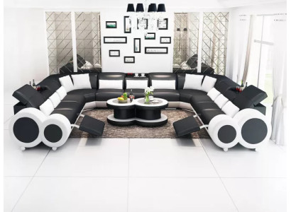 Ecksofa UForm Modernes Sofa Ledersofa Couchen Polster Designer Sofas Garnitur