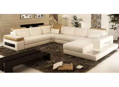 Wohnlandschaft Ecksofa Leder EckSofa Neu U Form Sofa Couch Polster
