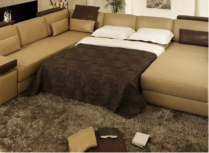 U-Form Couch Design Polster Textil Eck Modern Sofas Wohnlandschaft Ecksofa Stoff