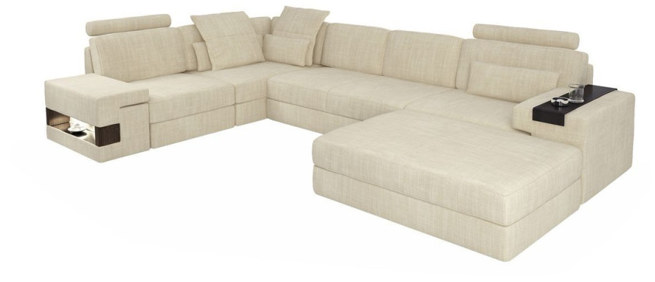 Textilsofa L-Form Sofa Möbel Wohnzimmer Ecke Design Modern Weich Stil 2tlg.Set