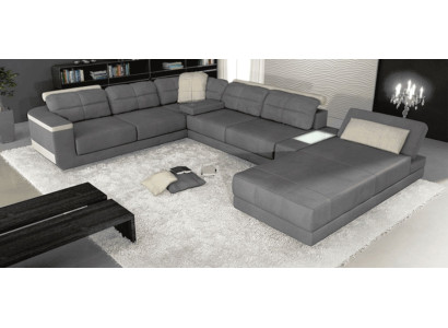 Wohnlandschaft Ecksofa Leder Eck Sofas Neu U Form Sofa Couch Polster Couchen Neu