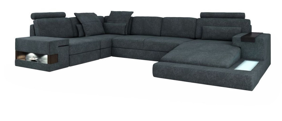 Runde Eck Sofa Polster xxl Big U-Form Couchen Wohnlandschaft U Form Sofas Neu