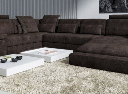 Textilsofa Ecksofa U Form Modernes Sofa Ledersofa Ecksofa Polster Wohnlandschaft